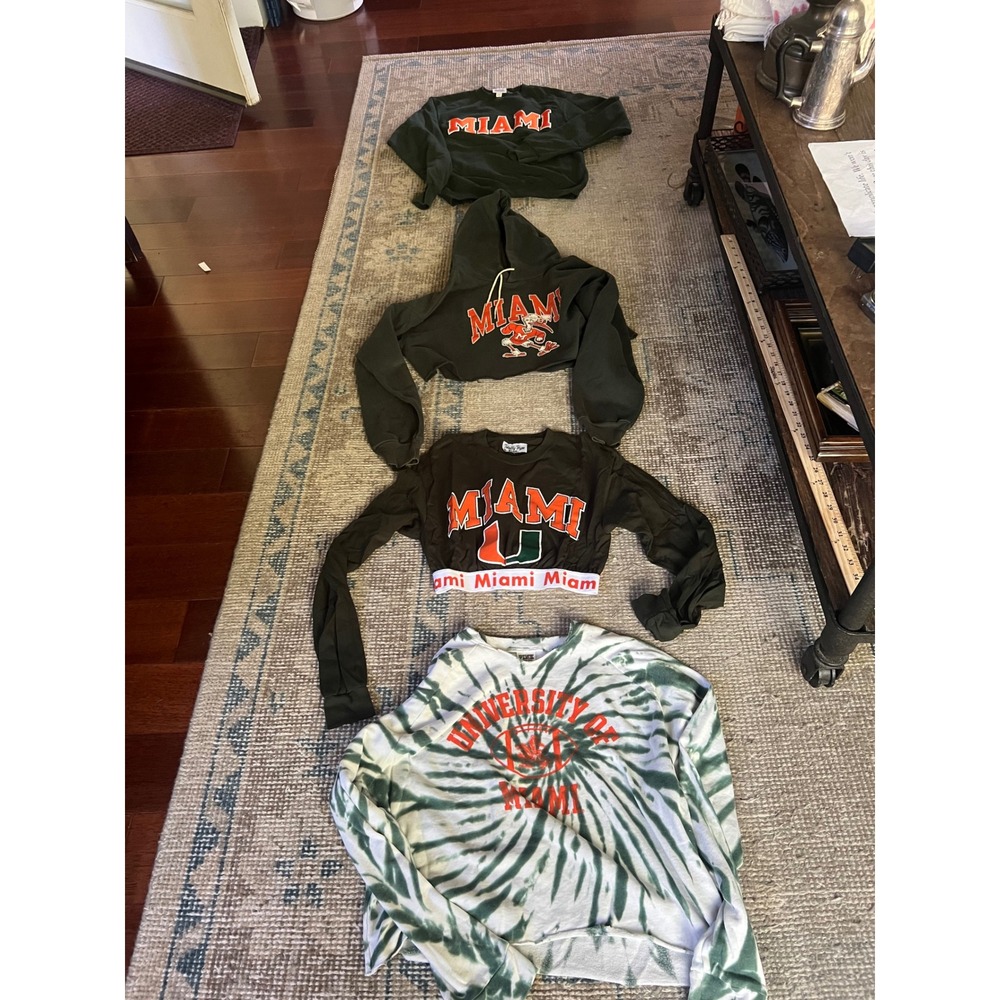 University of Miami $280 Like New S Sweatshirt Lot PINK Fanatics Sebastian 4pc